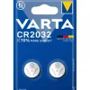 Pile bouton - CR2032 - lot de 2 - 3V - Lithium VARTA