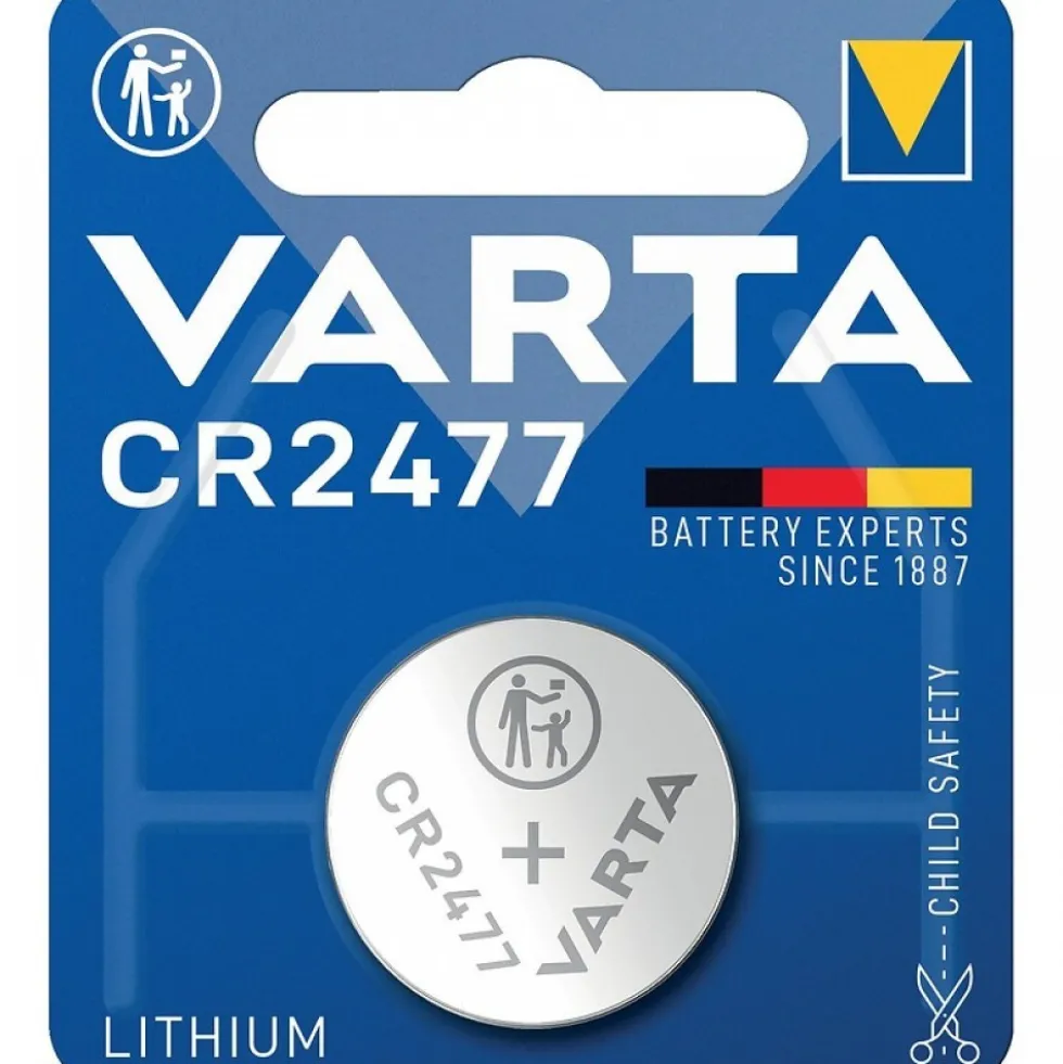 Pile bouton - CR2477 - 3V - Lithium VARTA