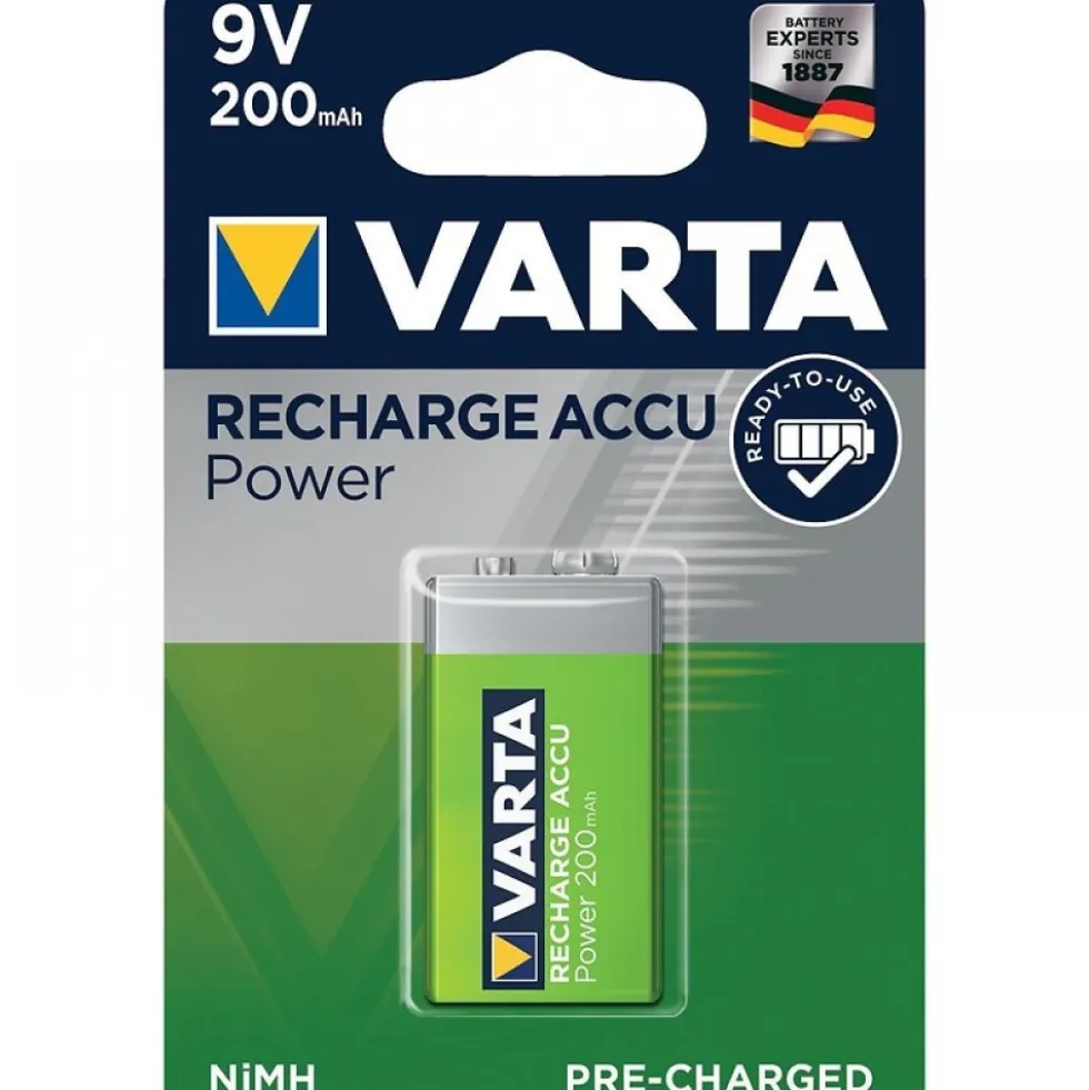 Pile rechargeable - 9V - Capacité 200mAh - Ni/MH VARTA