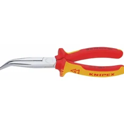 Pince à becs demi-ronds avec tranchant VDE isolée 1000V - 26 26 200 KNIPEX