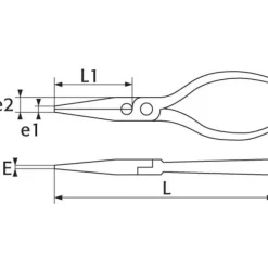 Pince à bec strié demi-rond droit - branches bi-matière isolées 1000V SAM OUTILLAGE