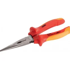 Pince à bec strié demi-rond droit - branches bi-matière isolées 1000V SAM OUTILLAGE