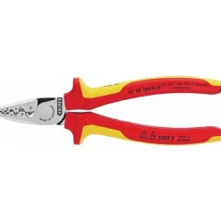 Pince à sertir les cosses - isolée 1000 V - 180 mm KNIPEX