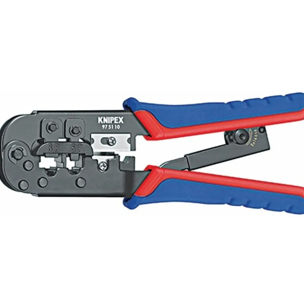 Pince à sertir pour fiche Western RJ 11, RJ 12 et RJ 45 - 97 51 10 KNIPEX
