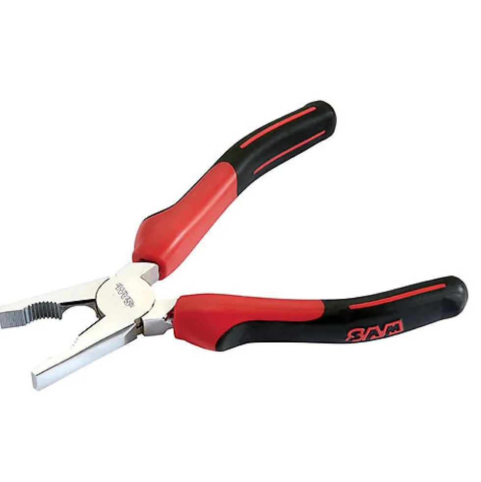 Pince universelle chromée polie avec ressort d'ouverture SAM OUTILLAGE