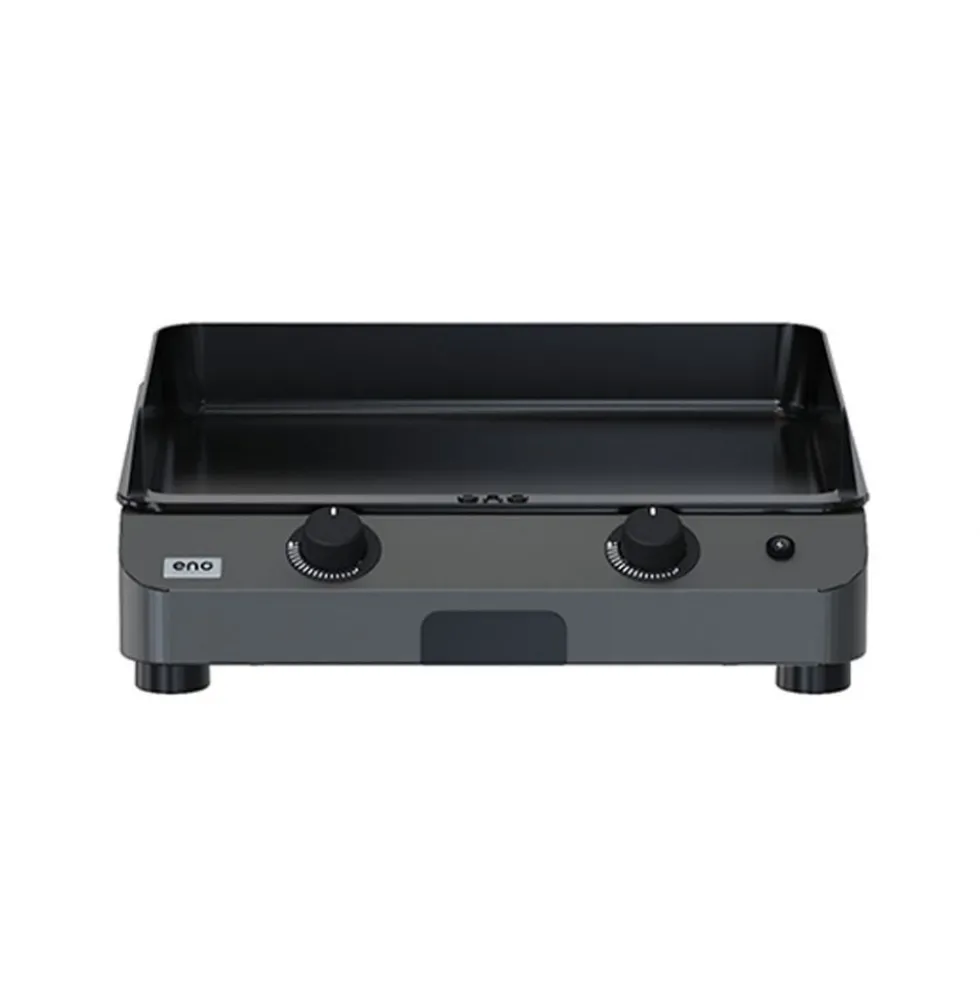 Plancha gaz 2 brûleurs 60cm Gris Cargo - Fusion 60 ENO