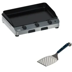 Plancha gaz 3 brûleurs 75cm Inox - Fusion 75 + spatule offerte ENO