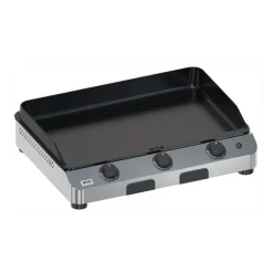 Plancha Gaz 3 Brûleurs FUSION 75 + Couvercle noir ENO
