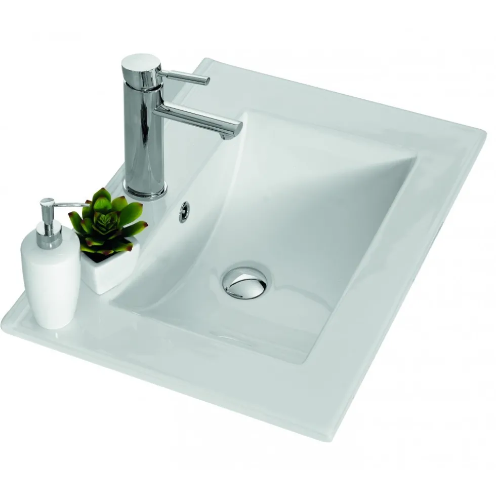 Plan vasque céramique blanc 610 x 460 mm Angelo Néova
