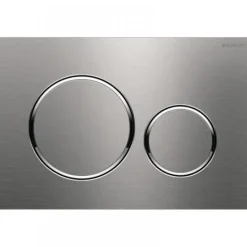 Plaque de commande double touche - Sigma 20 - inox brossé GEBERIT