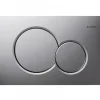 Plaque de commande double touche Sigma 01 - chromé mat GEBERIT