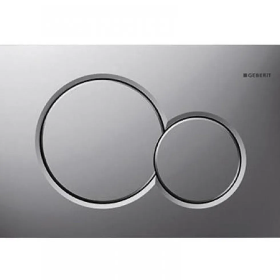 Plaque de commande double touche Sigma 01 - chromé mat GEBERIT