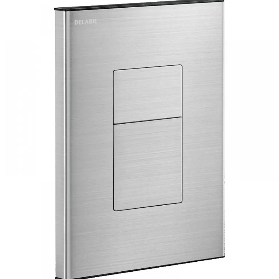 Plaque de commande WC double volume avec robinet temporisé - Tempoflux 3 DELABIE