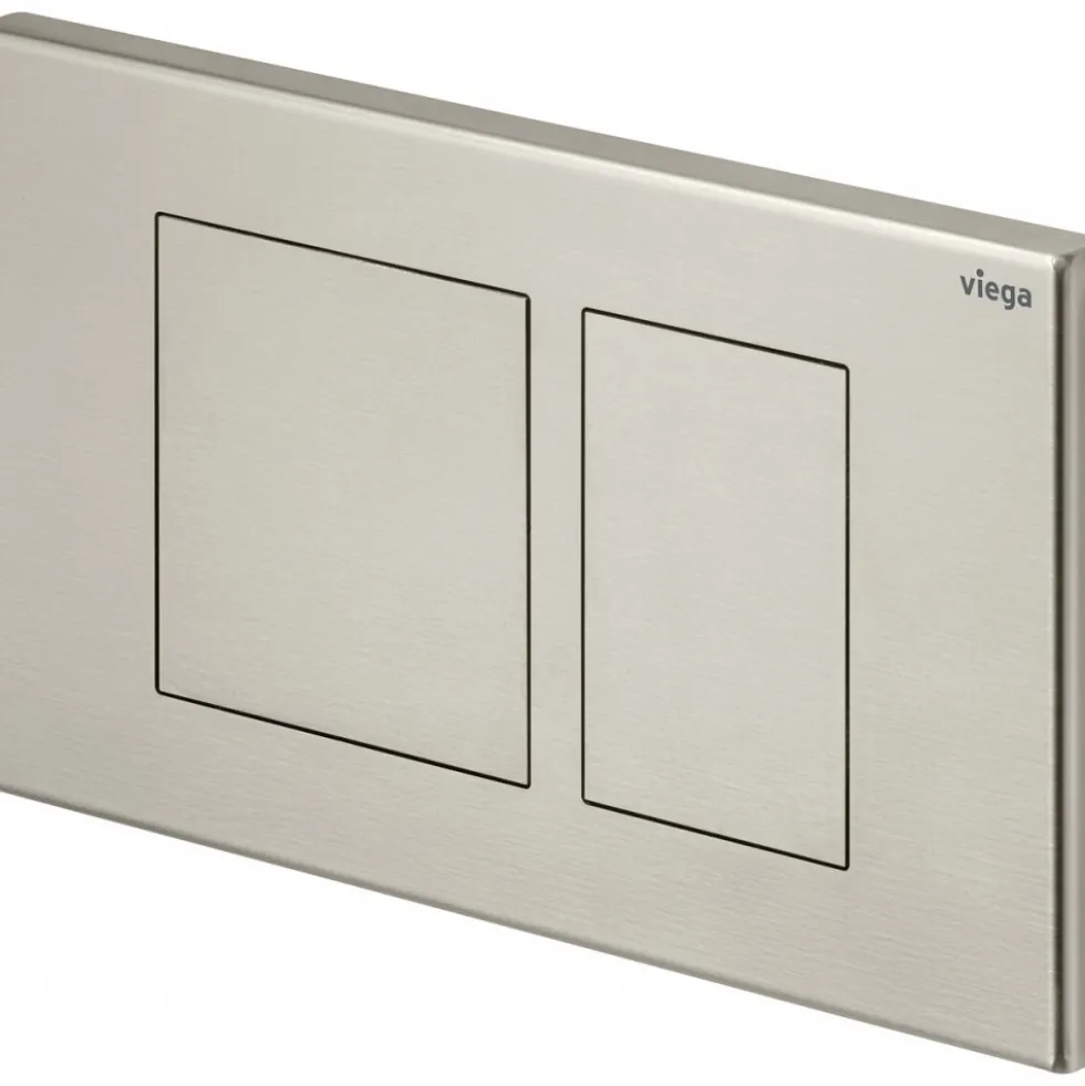Plaque de commande WC double volume en inox Visign for Public 10 VIEGA