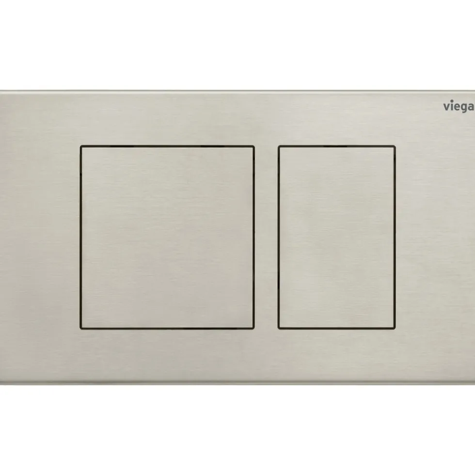 Plaque de commande WC double volume en inox Visign for Public 10 VIEGA