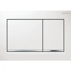 Plaque de commande WC double volume - boutons rectangulaires - Omega30 GEBERIT