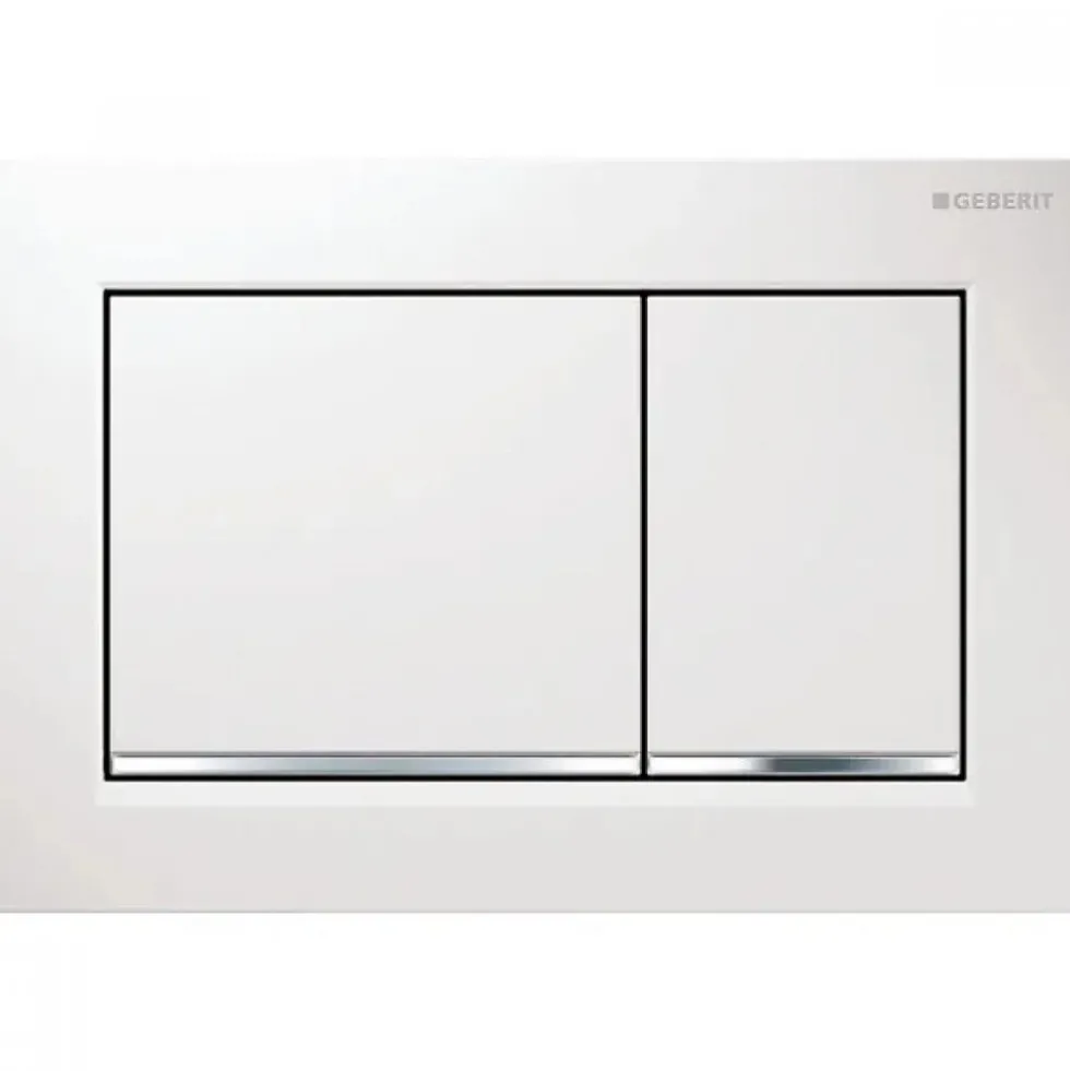 Plaque de commande WC double volume - boutons rectangulaires - Omega30 GEBERIT
