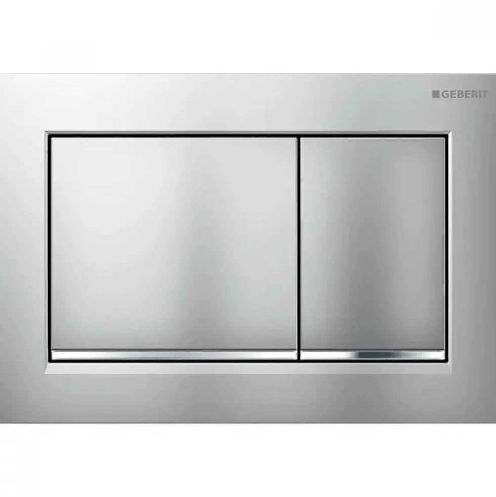 Plaque de commande WC double volume - boutons rectangulaires - Omega30 GEBERIT