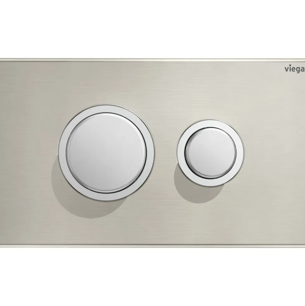Plaque de commande WC double volume en inox Visign for Public 11 VIEGA