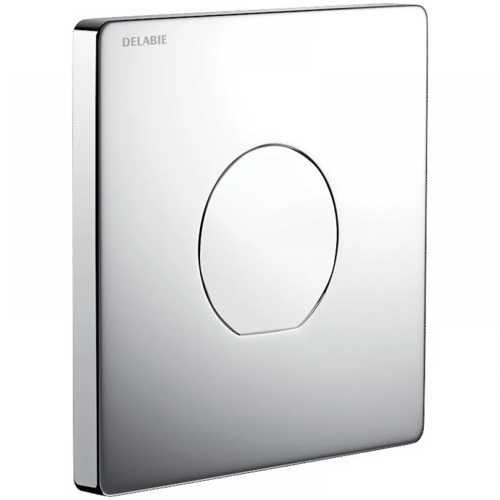 Plaque de commande WC simple volume avec robinet temporisé Tempoflux 3 DELABIE