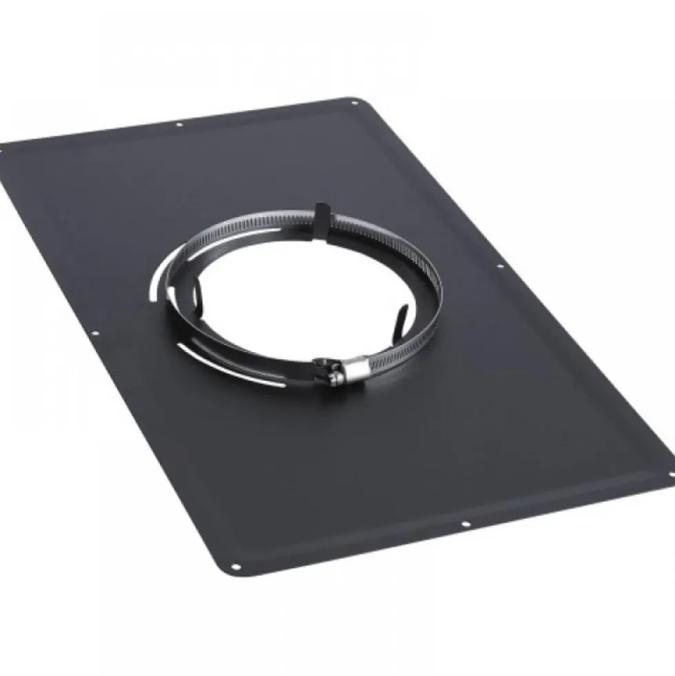 Plaque de propreté inox émail noir - dimensions 300 x 500 mm TEN