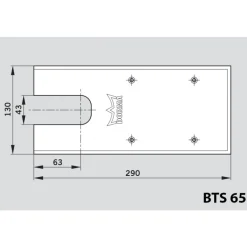 Plaque de recouvrement - pour pivots de sol BTS 65 DORMAKABA