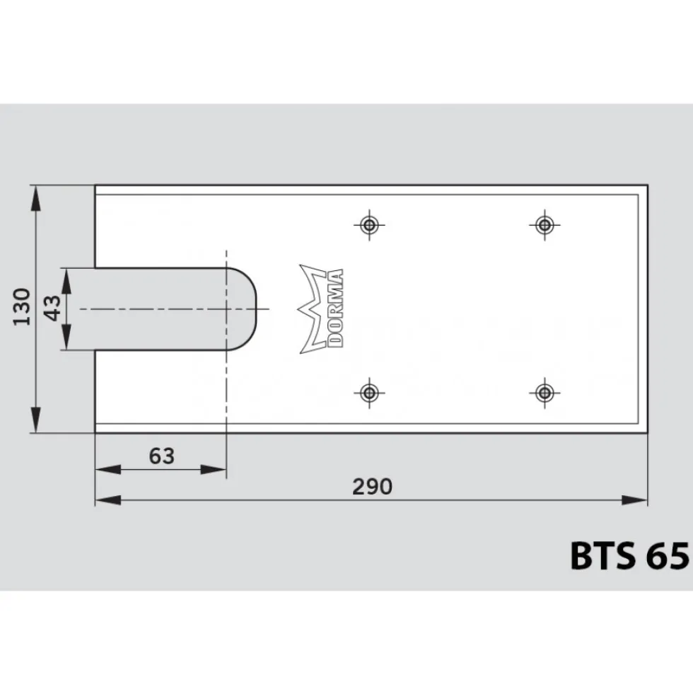 Plaque de recouvrement - pour pivots de sol BTS 65 DORMAKABA