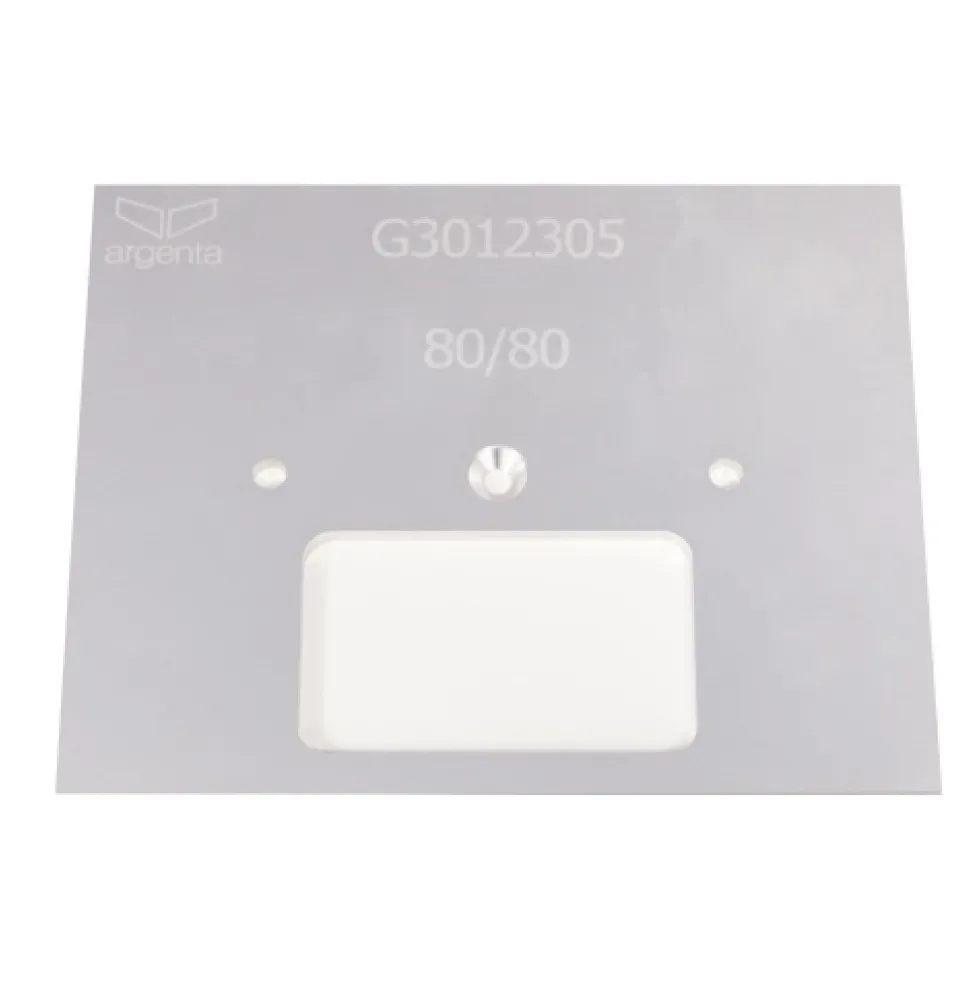 Plaque d'insertion pour gabarit de fraisage universel pour paumelles ARGENTA