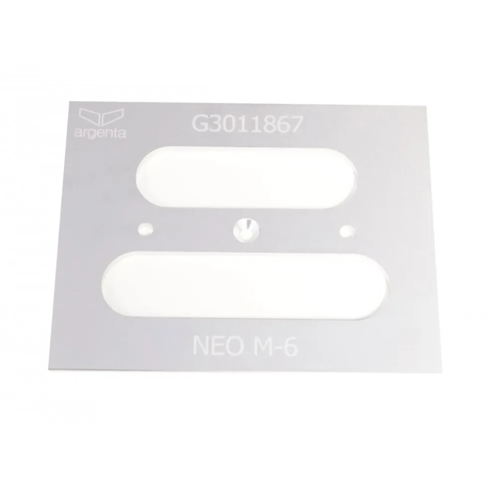 Plaque d'insertion pour gabarit de fraisage universel pour paumelles ARGENTA