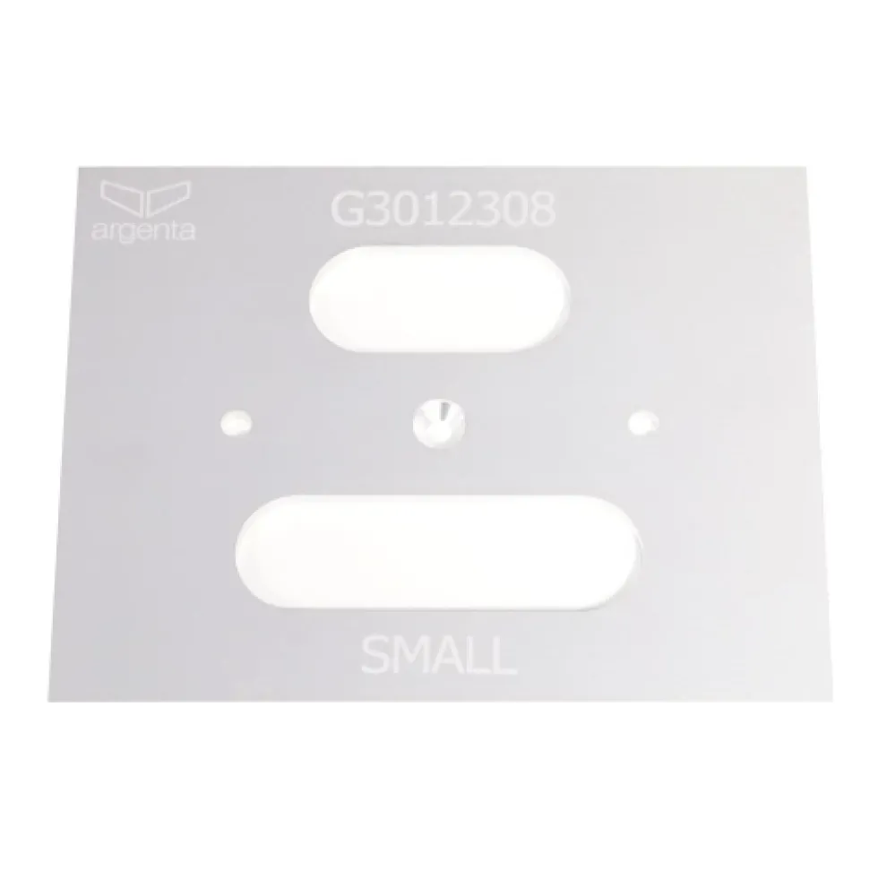 Plaque d'insertion pour gabarit de fraisage universel pour paumelles ARGENTA