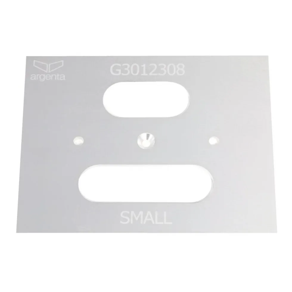 Plaque d'insertion pour gabarit de fraisage universel pour paumelles ARGENTA
