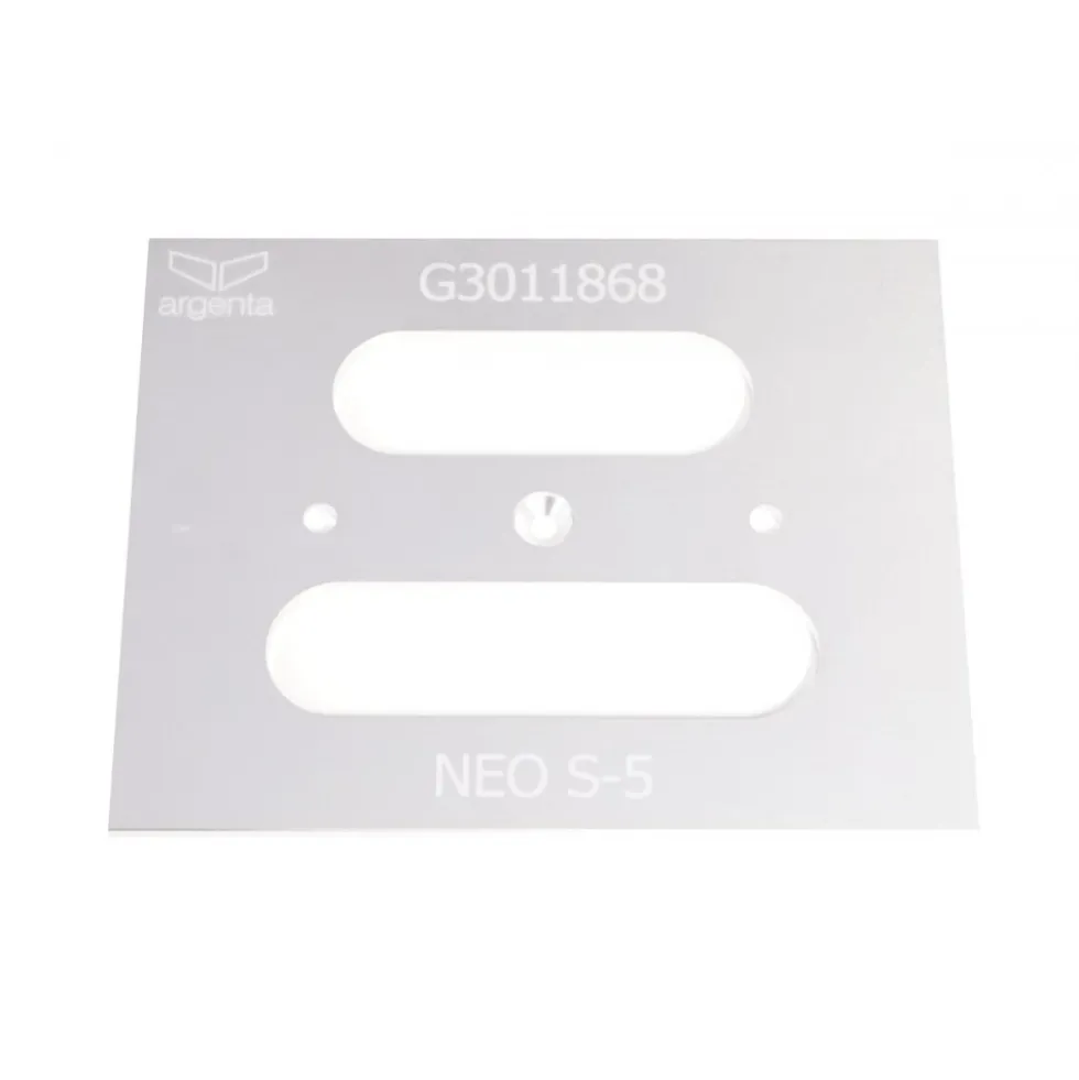 Plaque d'insertion pour gabarit de fraisage universel pour paumelles ARGENTA