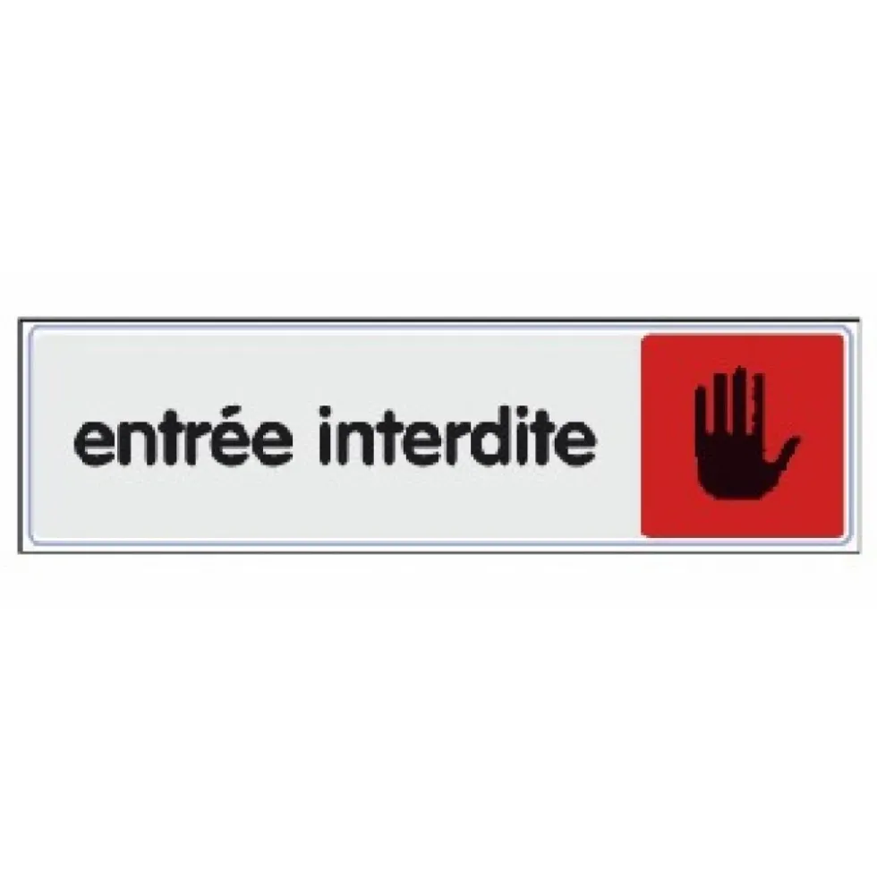 Plaquette signalétique en plexiglass - 170 x 40 mm NOVAP