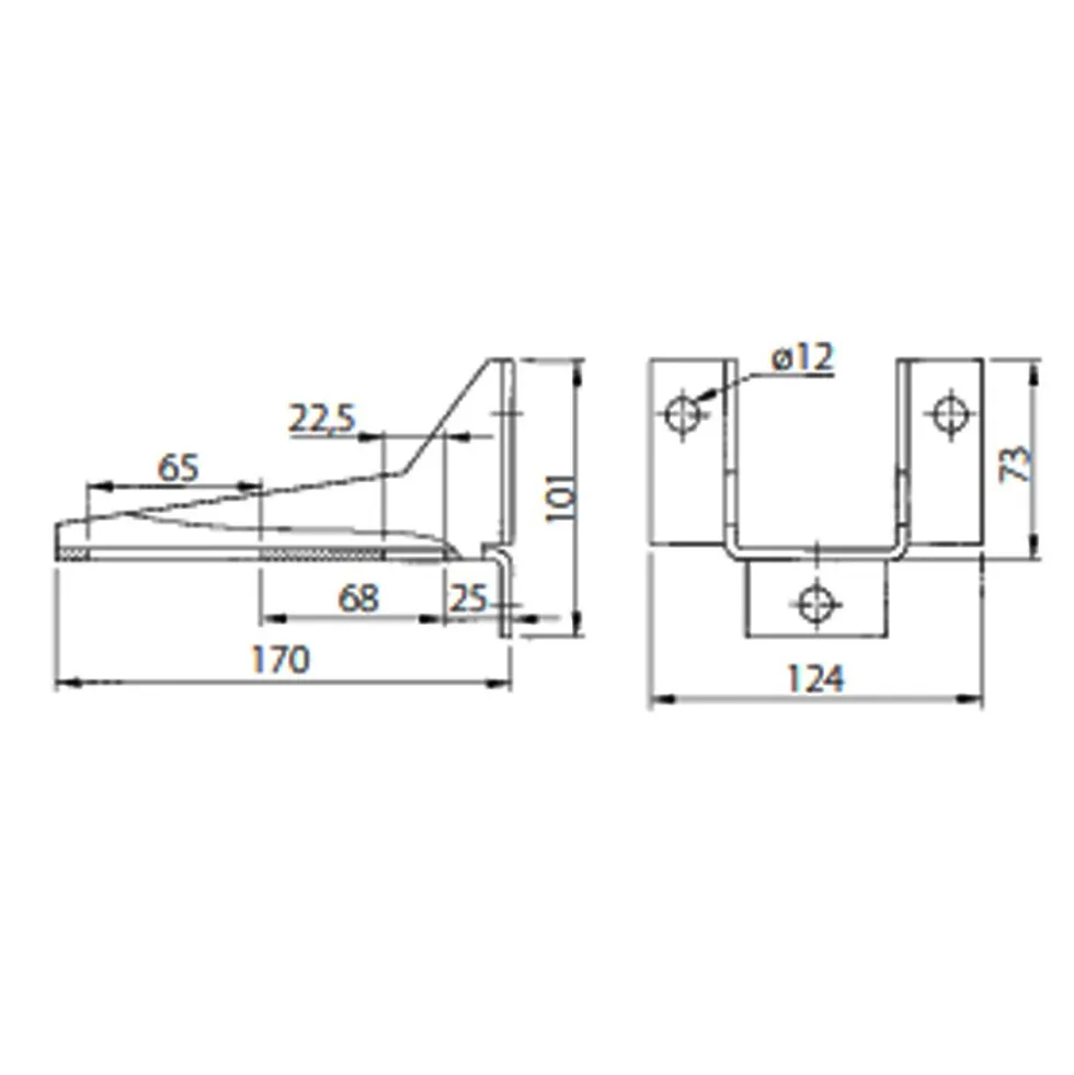 Platines équerre de suspension pour rail double-série 130000 ROB