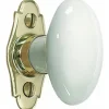 Poignée de fenêtre à bouton porcelaine ovale MÉRIGOUS