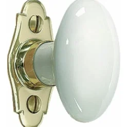 Poignée de fenêtre à bouton porcelaine ovale MÉRIGOUS