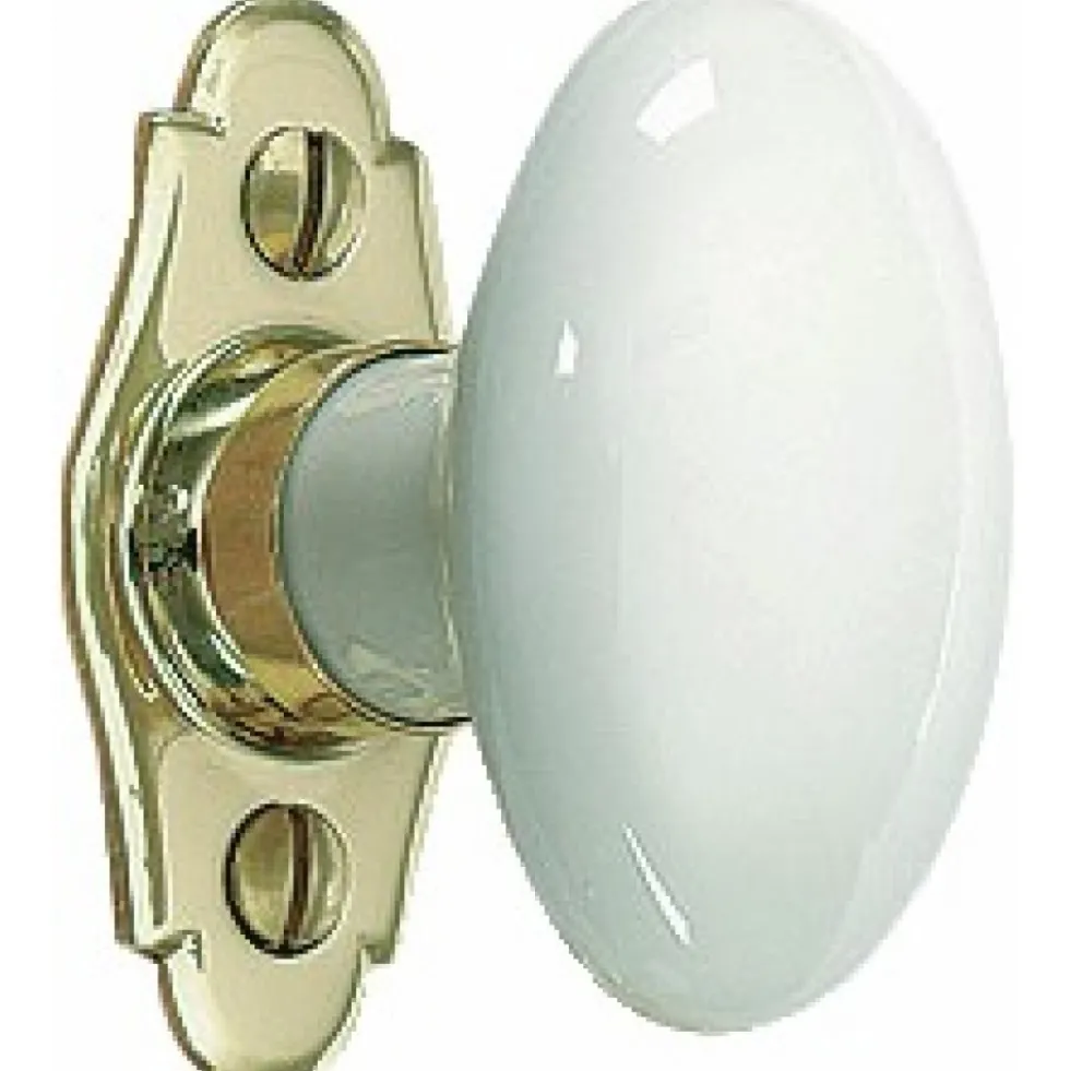 Poignée de fenêtre à bouton porcelaine ovale MÉRIGOUS