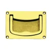 Poignée de meuble façon cuvette rectangulaire - à encastrer - laiton CADAP