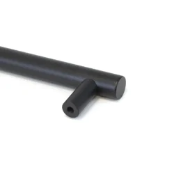 Poignée de porte coulissante bois Pasadena entraxe 180 mm - acier noir EMUCA