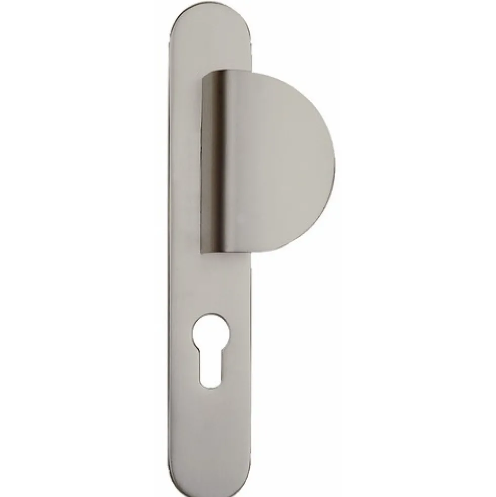 Poignée de porte palière sur grandes plaques - aluminium anodisé - Iris EUROWALE