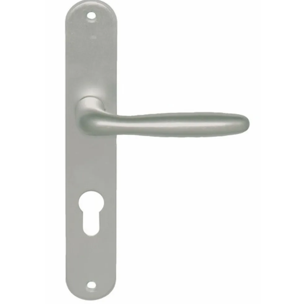 Poignée de porte palière sur grandes plaques - aluminium anodisé - Iris EUROWALE