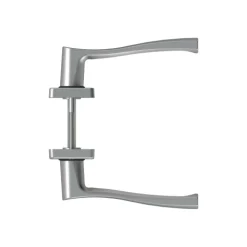 Poignée de porte sur grande plaque - aluminium chrome satiné - Flex VACHETTE
