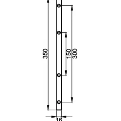Poignée de tirage ESL droite pour porte battante inox satiné - 350 mm KARCHER DESIGN