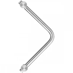 Poignée de tirage forme V ornée ES24 pour porte battante - inox satiné KARCHER DESIGN