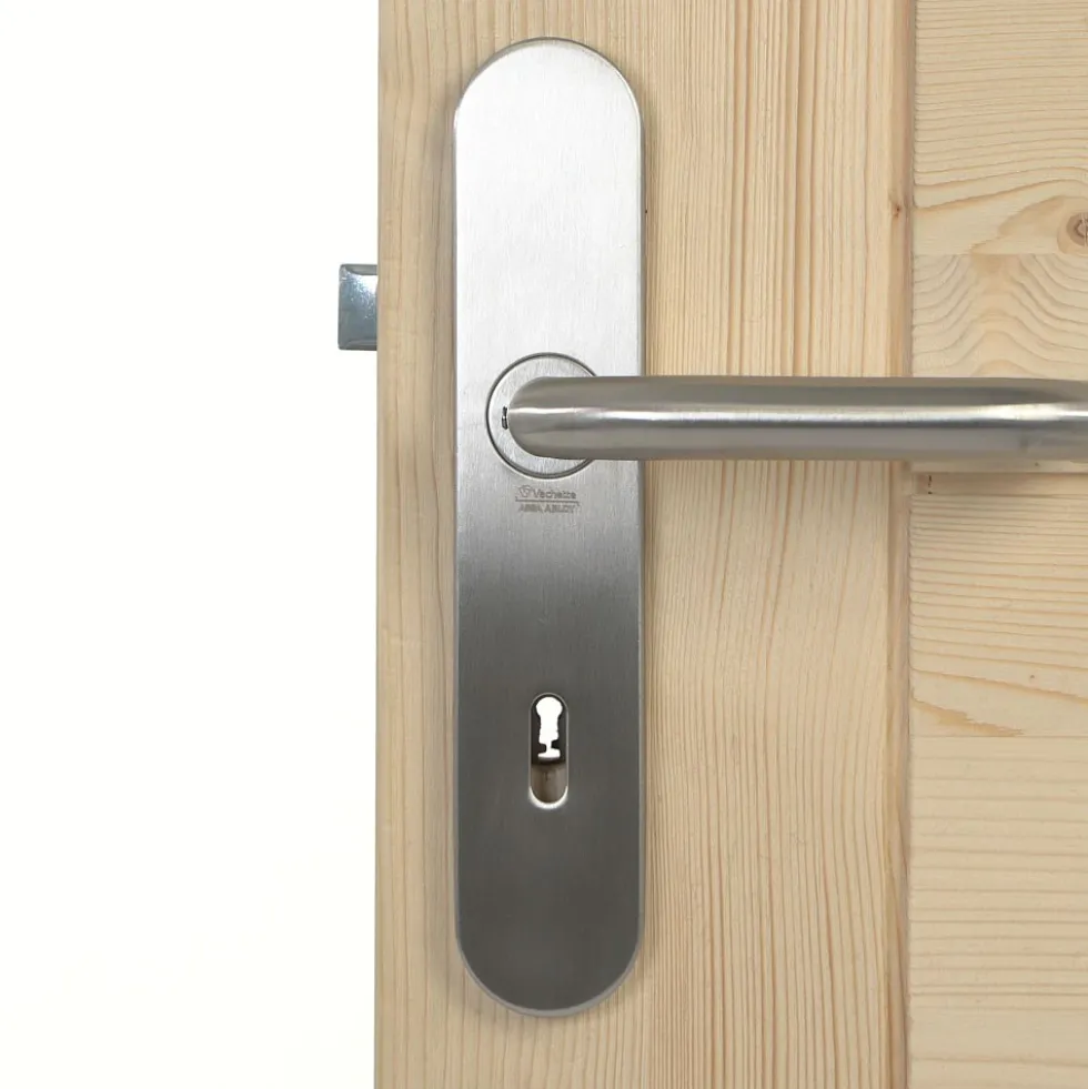 Poignées contrecoudées de porte sur plaques - Linox 492 VACHETTE