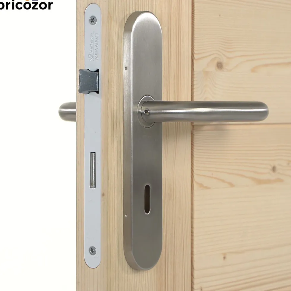 Poignées contrecoudées de porte sur plaques - Linox 492 VACHETTE