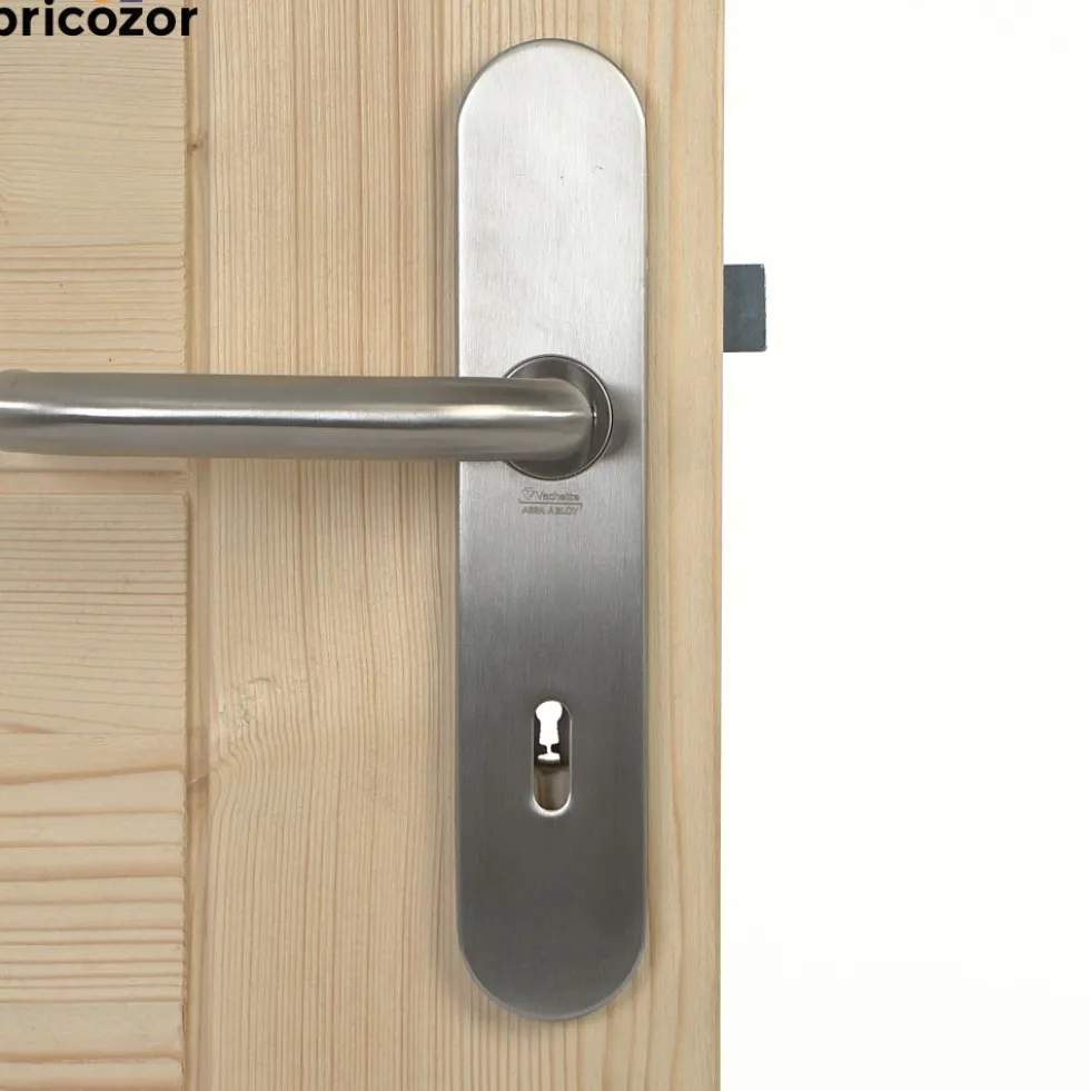 Poignées contrecoudées de porte sur plaques - Linox 492 VACHETTE
