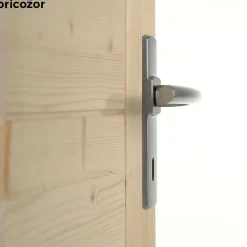 Poignées de porte design sur grandes plaques -aluminium chromé -Scult VACHETTE