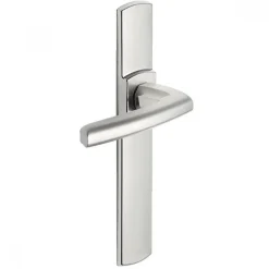 Poignées de porte design sur grandes plaques -aluminium platine -Scult VACHETTE