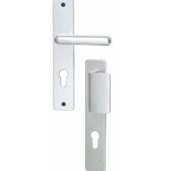 Poignées de porte palière sur plaques clé I - aluminium - Golf VACHETTE